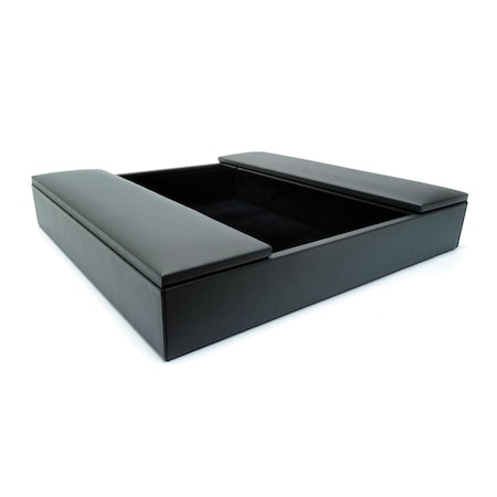 Dacasso Gray Leatherette Enhanced Conference Room Organizer AG-4290